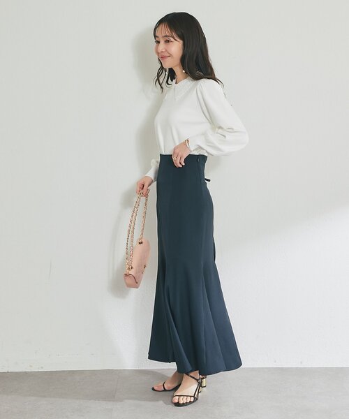 La boutique BonBon(ラブティックボンボン)の「【今すぐお届け・スタイルUP】マーメイドレースアップスカート(スカート・レディース・ネイビー/ピンク/オフホワイト・36/38/34)」の20枚目の写真
