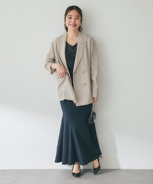 La boutique BonBon(ラブティックボンボン)の「【今すぐお届け・スタイルUP】マーメイドレースアップスカート(スカート・レディース・ネイビー/ピンク/オフホワイト・36/38/34)」の4枚目の写真