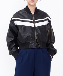 PUNYUS | 合皮ラインブルゾン(ブルゾン)