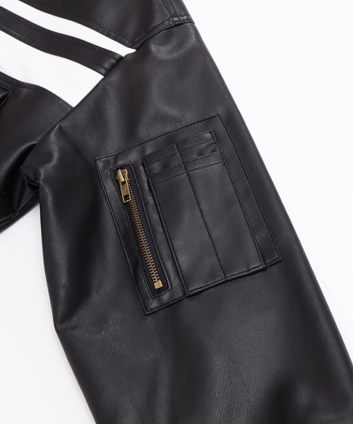 PUNYUS（プニュズ）の「合皮ラインブルゾン（ブルゾン・レディース・ホワイト系その他/ブラック・2/1/5/4/3）」の17枚目の写真