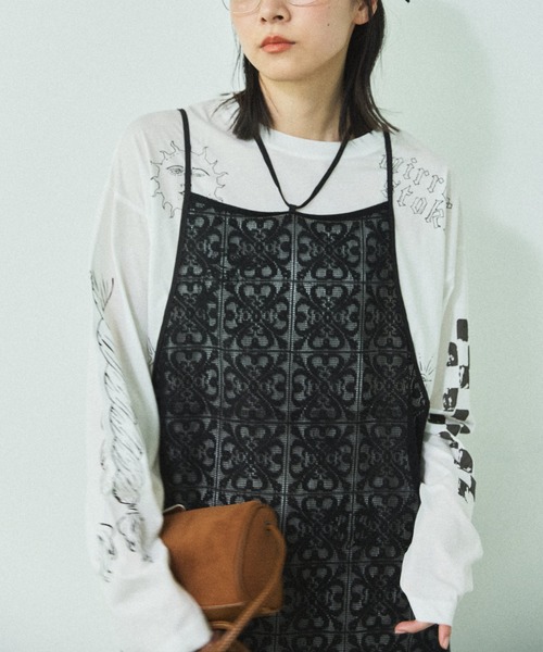 MIRROR STOKE（ミラーストーク）の「【ZOZO限定】[2点セット]SCRUNCHIE SET CAMISOLE/スクランチーセットキャミソール（ワンピース・レディース・アイボリー/ブラック・MEDIUM）」の20枚目の写真