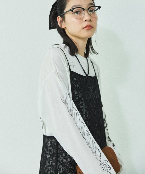 MIRROR STOKE（ミラーストーク）の「【ZOZO限定】[2点セット]SCRUNCHIE SET CAMISOLE/スクランチーセットキャミソール（ワンピース・レディース・アイボリー/ブラック・MEDIUM）」の21枚目の写真