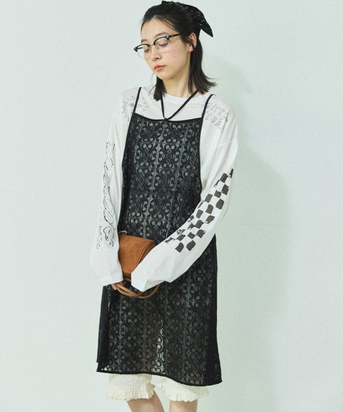 MIRROR STOKE（ミラーストーク）の「【ZOZO限定】[2点セット]SCRUNCHIE SET CAMISOLE/スクランチーセットキャミソール（ワンピース・レディース・アイボリー/ブラック・MEDIUM）」の17枚目の写真