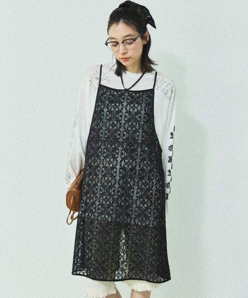 MIRROR STOKE（ミラーストーク）の「【ZOZO限定】[2点セット]SCRUNCHIE SET CAMISOLE/スクランチーセットキャミソール（ワンピース・レディース・アイボリー/ブラック・MEDIUM）」の15枚目の写真