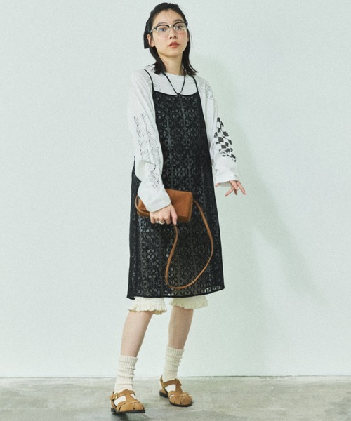 MIRROR STOKE（ミラーストーク）の「【ZOZO限定】[2点セット]SCRUNCHIE SET CAMISOLE/スクランチーセットキャミソール（ワンピース・レディース・アイボリー/ブラック・MEDIUM）」の22枚目の写真