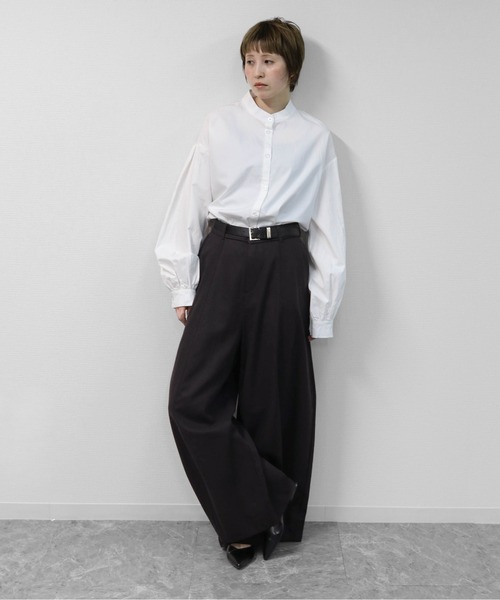 THE CELL.(ザセルドット)の「センターシームコクーンカーブワイドパンツ CENTER SEAM COCOON CURVE WIDE PANTS(スラックス・レディース・チャコールグレー・M/L)」の10枚目の写真