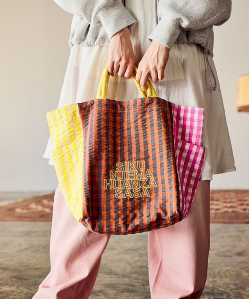 オリジナルマルチチェック2WAYトートバッグ（トートバッグ）｜niko and