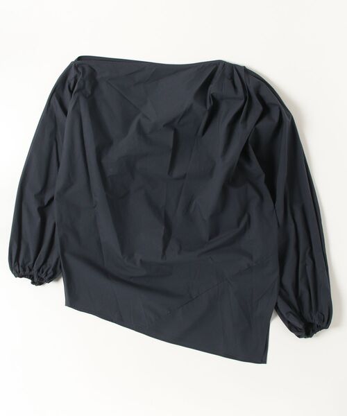 Demi-Luxe BEAMS（デミルクス ビームス）の「D ギャザーショルダーBL（シャツ/ブラウス・レディース・ネイビー/オフホワイト・ONE SIZE）」の2枚目の写真