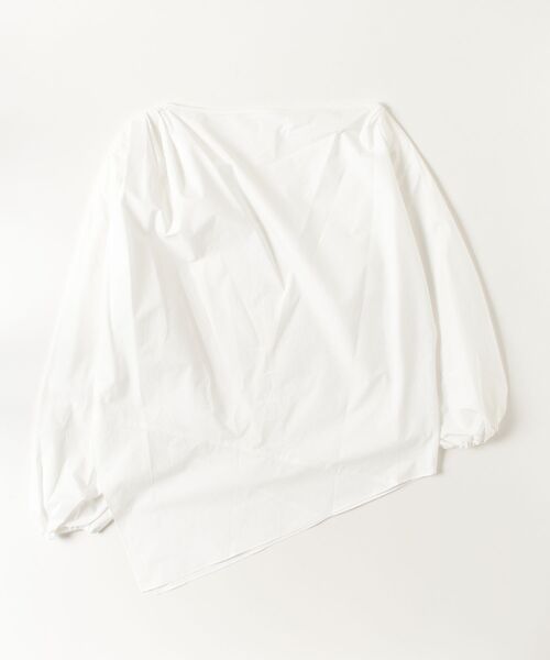 Demi-Luxe BEAMS（デミルクス ビームス）の「D ギャザーショルダーBL（シャツ/ブラウス・レディース・ネイビー/オフホワイト・ONE SIZE）」の3枚目の写真