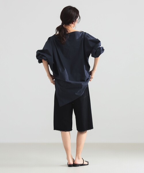 Demi-Luxe BEAMS(デミルクス ビームス)の「【8/6値下げ】ギャザー ショルダー ブラウス(シャツ/ブラウス・レディース・ネイビー/オフホワイト・ONE SIZE)」の10枚目の写真