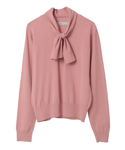 Tiara（ティアラ）の「リボンタイニット（ニット/セーター・レディース・ピンク/ネイビー/ライトベージュ・FREE）」の3枚目の写真