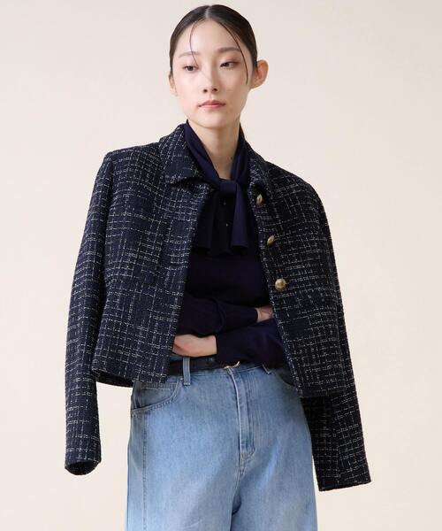 Tiara（ティアラ）の「リボンタイニット（ニット/セーター・レディース・ピンク/ネイビー/ライトベージュ・FREE）」の13枚目の写真