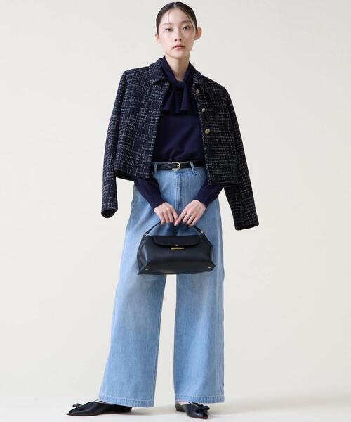 Tiara（ティアラ）の「リボンタイニット（ニット/セーター・レディース・ピンク/ネイビー/ライトベージュ・FREE）」の14枚目の写真