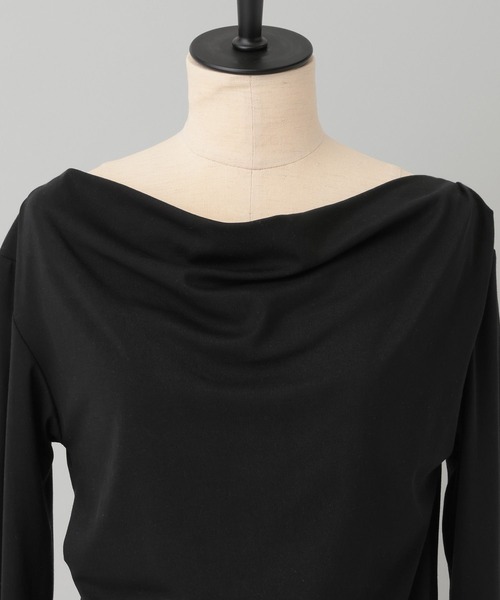 A part by（アパートバイ）の「カットドレーププルオーバー_長袖（Tシャツ/カットソー・レディース・アイボリー/ブラック/ベージュ/オフホワイト・FREE）」の8枚目の写真