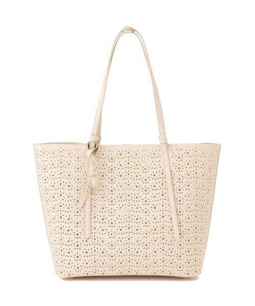 ROPE' PICNIC(ロペピクニック)の「フルーレットパンチングレーストートバッグ/A4対応(トートバッグ・レディース・オフホワイト/ブラウン・FREE)」の4枚目の写真