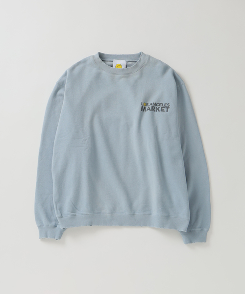 JOURNAL STANDARD relume（ジャーナルスタンダード　レリューム）の「スマイリーフェイス 別注フェードプリント スウェット（スウェット・メンズ・ホワイト系その他/サックスブルー/ラベンダー・LARGE/MEDIUM）」の13枚目の写真