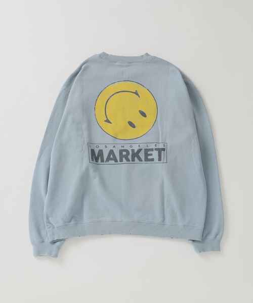 JOURNAL STANDARD relume（ジャーナルスタンダード　レリューム）の「スマイリーフェイス 別注フェードプリント スウェット（スウェット・メンズ・ホワイト系その他/サックスブルー/ラベンダー・LARGE/MEDIUM）」の16枚目の写真
