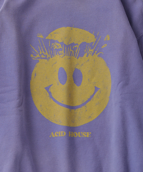 JOURNAL STANDARD relume（ジャーナルスタンダード　レリューム）の「スマイリーフェイス 別注フェードプリント スウェット（スウェット・メンズ・ホワイト系その他/サックスブルー/ラベンダー・LARGE/MEDIUM）」の20枚目の写真