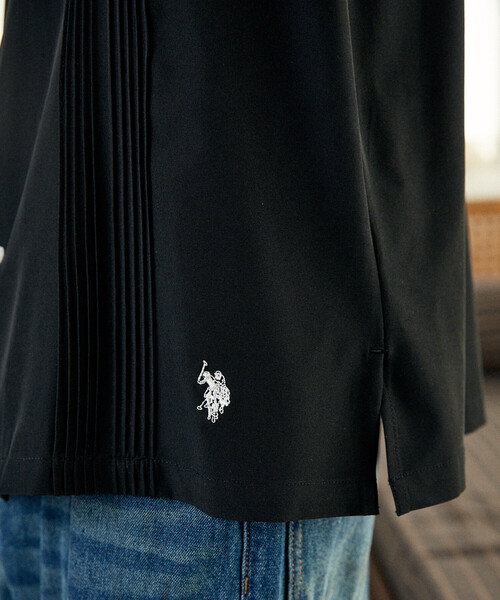 U.S. POLO ASSN.(ユーエスポロアッスン)の「U.S. POLO ASSN.U.S. POLO ASSN. × PUBLUX/ユーエスポロアッスン 別注 ワンポイント ピンタックシャツ 限定展開(シャツ/ブラウス・メンズ・グレー/チャコールグレー/ブラック/サックスブルー・S/M/L)」の15枚目の写真