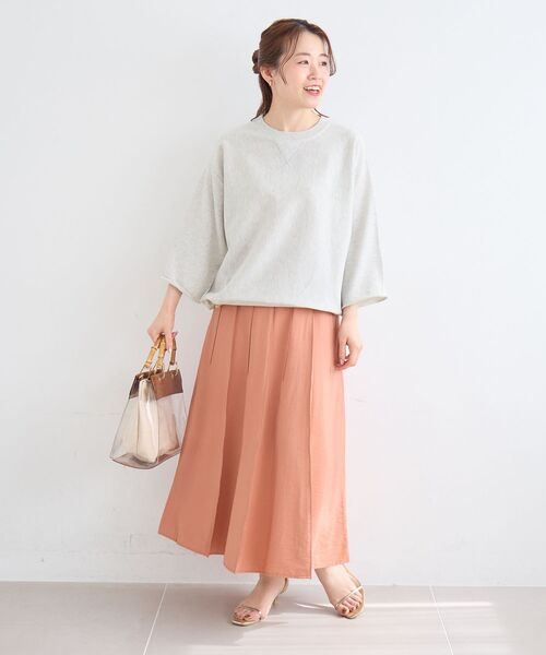 le.coeur blanc(ルクールブラン)の「スウェットライクニットプルオーバー(ニット/セーター・レディース・ライトグレー/チャコールグレー・38)」の8枚目の写真