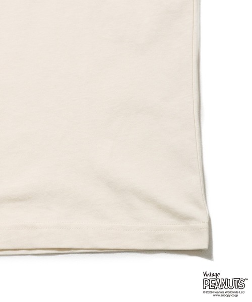 FRUIT OF THE LOOM（フルーツオブザルーム）の「FTL x PEANUTS 19/-スラブ天竺3/ ピーナッツコラボ 半袖Tシャツ / COMPLETE GENUINE COOL（Tシャツ/カットソー・メンズ・アイボリー・M/L/S）」の8枚目の写真