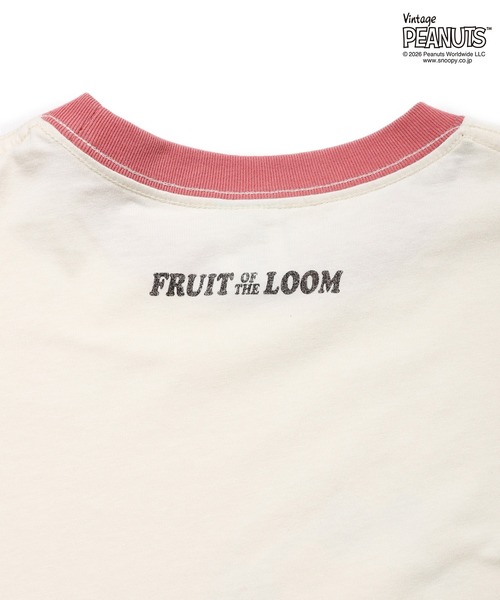 FRUIT OF THE LOOM（フルーツオブザルーム）の「FTL x PEANUTS 19/-スラブ天竺3/ ピーナッツコラボ 半袖Tシャツ / COMPLETE GENUINE COOL（Tシャツ/カットソー・メンズ・アイボリー・M/L/S）」の9枚目の写真