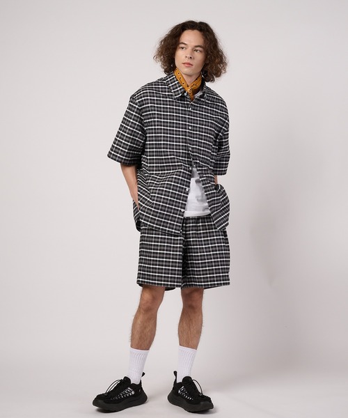 FIRST DOWN(ファーストダウン)の「ショートスリーブ チェックシャツ(シャツ/ブラウス・メンズ・ブラック系その他/グリーン系その他・M/L/XL)」の19枚目の写真