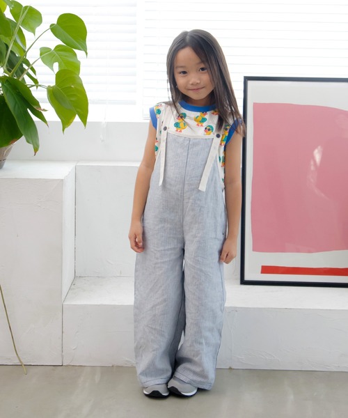 MAKE YOUR DAY(メイクユアデイ)の「スイミングピヨピヨ総柄タンクトップ■80~140cm(タンクトップ・キッズ・アイボリー/サックスブルー・120/110/100/90/80)」の6枚目の写真