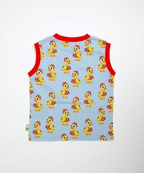 MAKE YOUR DAY(メイクユアデイ)の「スイミングピヨピヨ総柄タンクトップ■80~140cm(タンクトップ・キッズ・アイボリー/サックスブルー・120/110/100/90/80)」の5枚目の写真