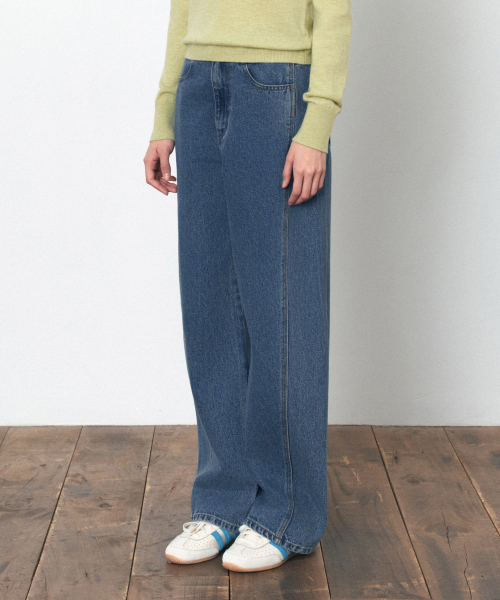 SIYAZU（シヤジュ）の「SIJN6103 トラッカーワイドジーンズ_ディープブルー（デニムパンツ・レディース・ダークブルー・SMALL/MEDIUM/LARGE）」の2枚目の写真