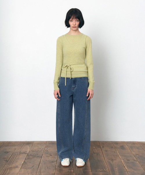 SIYAZU（シヤジュ）の「SIJN6103 トラッカーワイドジーンズ_ディープブルー（デニムパンツ・レディース・ダークブルー・SMALL/MEDIUM/LARGE）」の3枚目の写真