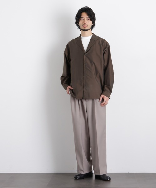 NANO universe（ナノユニバース）の「｢OtoNANO｣ 大人のワイドシャツ テーラードカラーシャツ（シャツ/ブラウス・メンズ・ライトグレー/ブラウン・L/M）」の8枚目の写真