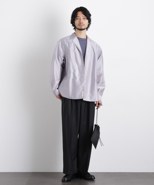 NANO universe（ナノユニバース）の「｢OtoNANO｣ 大人のワイドシャツ テーラードカラーシャツ（シャツ/ブラウス・メンズ・ライトグレー/ブラウン・L/M）」の15枚目の写真