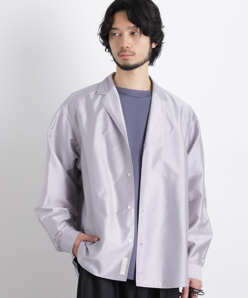 NANO universe（ナノユニバース）の「｢OtoNANO｣ 大人のワイドシャツ テーラードカラーシャツ（シャツ/ブラウス・メンズ・ライトグレー/ブラウン・L/M）」の11枚目の写真