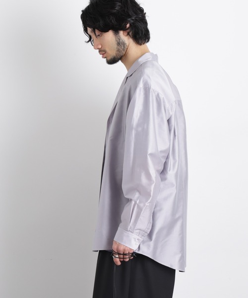 NANO universe（ナノユニバース）の「｢OtoNANO｣ 大人のワイドシャツ テーラードカラーシャツ（シャツ/ブラウス・メンズ・ライトグレー/ブラウン・L/M）」の12枚目の写真