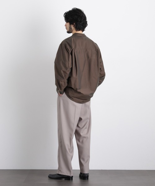 NANO universe（ナノユニバース）の「｢OtoNANO｣ 大人のワイドシャツ テーラードカラーシャツ（シャツ/ブラウス・メンズ・ライトグレー/ブラウン・L/M）」の10枚目の写真