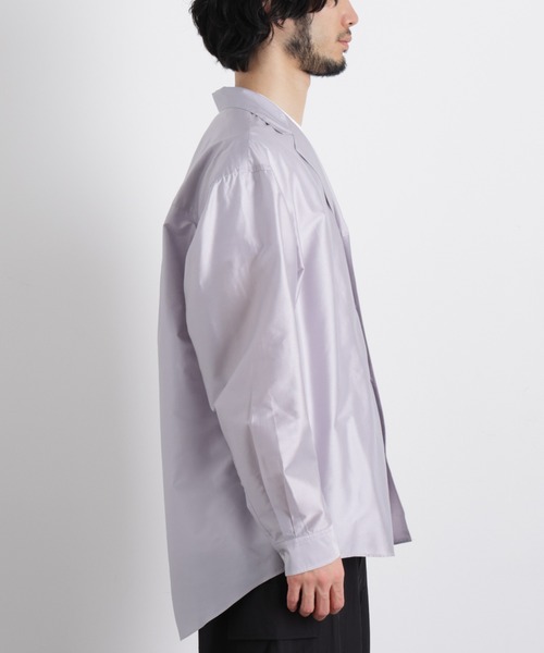 NANO universe（ナノユニバース）の「｢OtoNANO｣ 大人のワイドシャツ テーラードカラーシャツ（シャツ/ブラウス・メンズ・ライトグレー/ブラウン・L/M）」の18枚目の写真