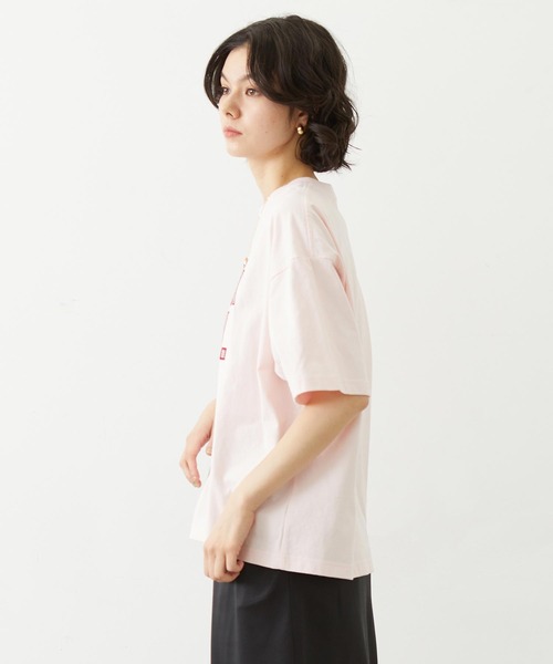 MILKFED.(ミルクフェド)の「CUT OUT LOGO GINGHAM WIDE S/S TEE(Tシャツ/カットソー・レディース・ブラック/ライトピンク/オフホワイト・S/M/L)」の12枚目の写真