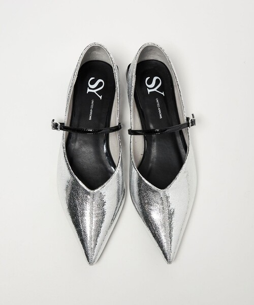 SY UNITED ARROWS(シーユナイテッドアローズ)の「<SY> ポインテッドベルト フラット20↑(パンプス・レディース・シルバー/ブラック/ダークブラウン・22cm/22.5cm/23cm/23.5cm/24cm/24.5cm/25cm)」の1枚目の写真