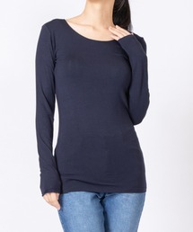 BACKYARD FAMILY（バックヤードファミリー）の「無地 R/Pu Uネック 長袖Tシャツ（Tシャツ/カットソー）」