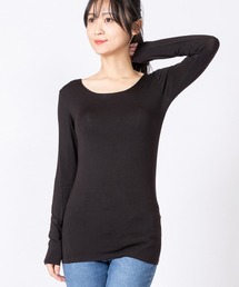 BACKYARD FAMILY（バックヤードファミリー）の「無地 R/Pu Uネック 長袖Tシャツ（Tシャツ/カットソー）」