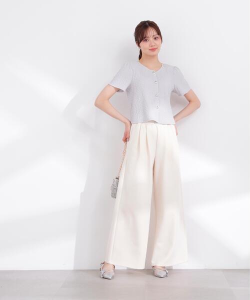 PROPORTION BODY DRESSING（プロポーションボディドレッシング）の「シャーリングカットカーディガン / 1216164400（Tシャツ/カットソー・レディース・ホワイト系その他/イエロー/グレー・FREE）」の6枚目の写真