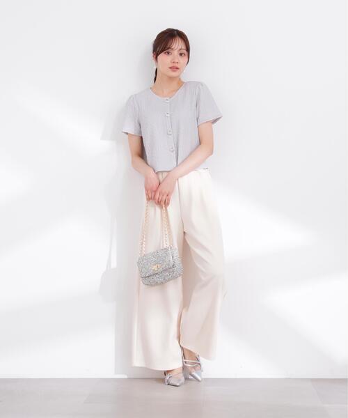 PROPORTION BODY DRESSING（プロポーションボディドレッシング）の「シャーリングカットカーディガン / 1216164400（Tシャツ/カットソー・レディース・ホワイト系その他/イエロー/グレー・FREE）」の7枚目の写真