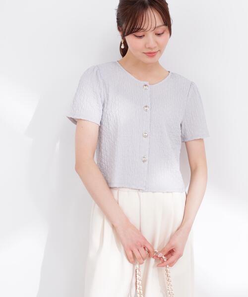 PROPORTION BODY DRESSING（プロポーションボディドレッシング）の「シャーリングカットカーディガン / 1216164400（Tシャツ/カットソー・レディース・ホワイト系その他/イエロー/グレー・FREE）」の8枚目の写真