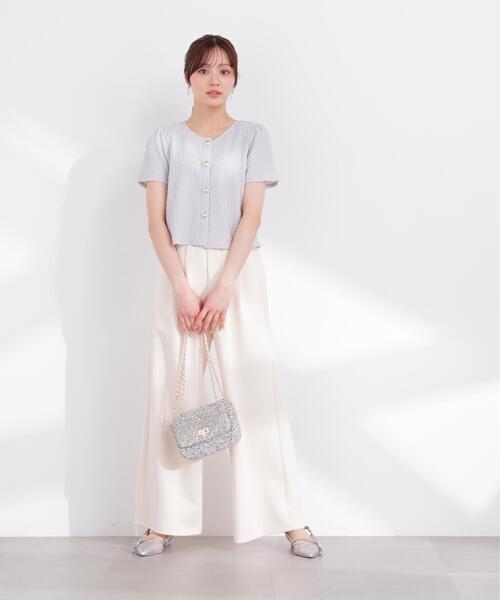 PROPORTION BODY DRESSING（プロポーションボディドレッシング）の「シャーリングカットカーディガン / 1216164400（Tシャツ/カットソー・レディース・ホワイト系その他/イエロー/グレー・FREE）」の9枚目の写真