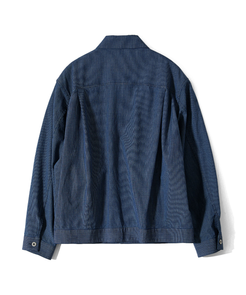 HORLISUN(ホーリーサン)の「Liverty Denim Small Check Jacket Navy(その他アウター・メンズ・その他・MEDIUM/LARGE/SMALL)」の2枚目の写真