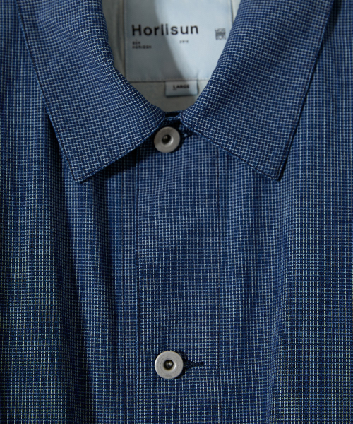 HORLISUN(ホーリーサン)の「Liverty Denim Small Check Jacket Navy(その他アウター・メンズ・その他・MEDIUM/LARGE/SMALL)」の3枚目の写真