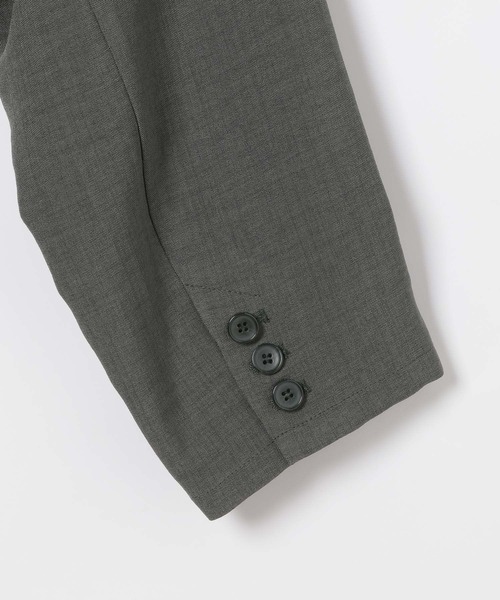 LEPSIM（レプシィム）の「《リネンライクドライシリーズ》フリルW長袖ジャケット　639012（テーラードジャケット・レディース・ブラック/チャコールグレー・FREE）」の6枚目の写真