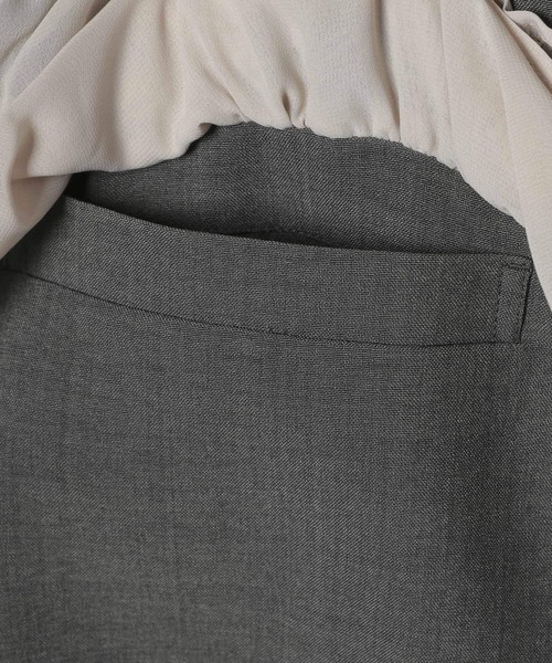 LEPSIM（レプシィム）の「《リネンライクドライシリーズ》フリルW長袖ジャケット　639012（テーラードジャケット・レディース・ブラック/チャコールグレー・FREE）」の8枚目の写真
