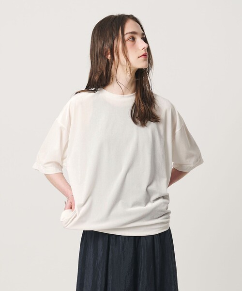 BEAUTY&YOUTH UNITED ARROWS（ビューティーアンドユースユナイテッドアローズ）の「【WEB限定】シアー ベロア スウェット Tシャツ（Tシャツ/カットソー・メンズ・ブラック/ホワイト/グレー・M/L/S）」の5枚目の写真